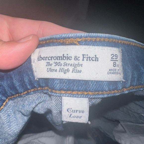 Abercrombie & Fitch Curve Love 90’s Straight Ultra High Rise Jean Size 8xs/29 - Picture 4 of 4
